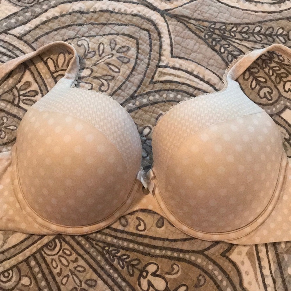 VS Body by Victoria Perfect Shape Cream Dot Bra